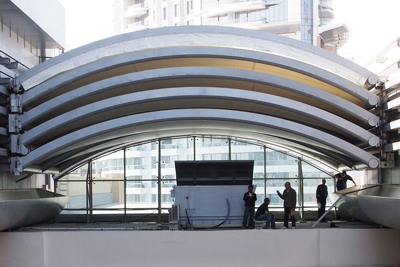 Retractable Roof System for a mall ECCON